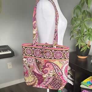 Vera Bradley Very Berry Paisley Tote Bag.